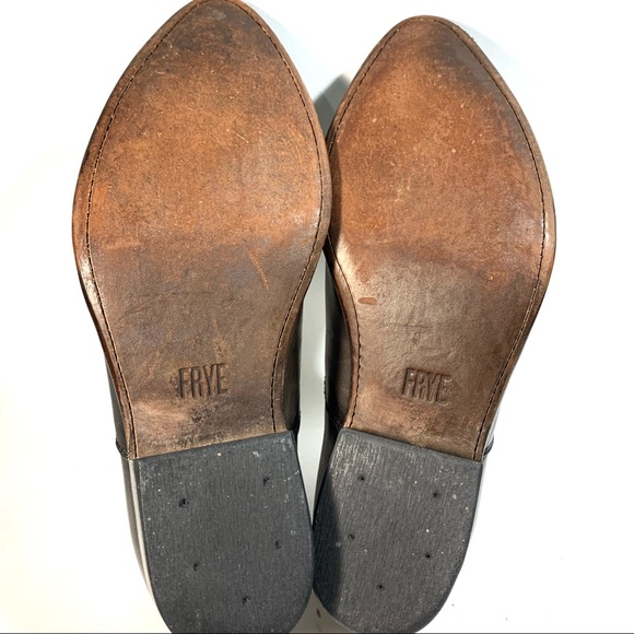 Frye • Billy Leather Ankle Bootie in Smoke Brown 8 - Picture 6 of 11